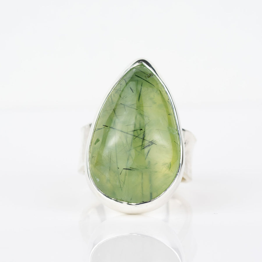 No. 737 - Prehnite One Of A Kind Ring - Size P 1/2