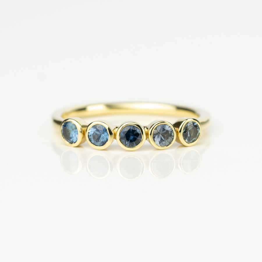 Teal Sapphire Forever Ring