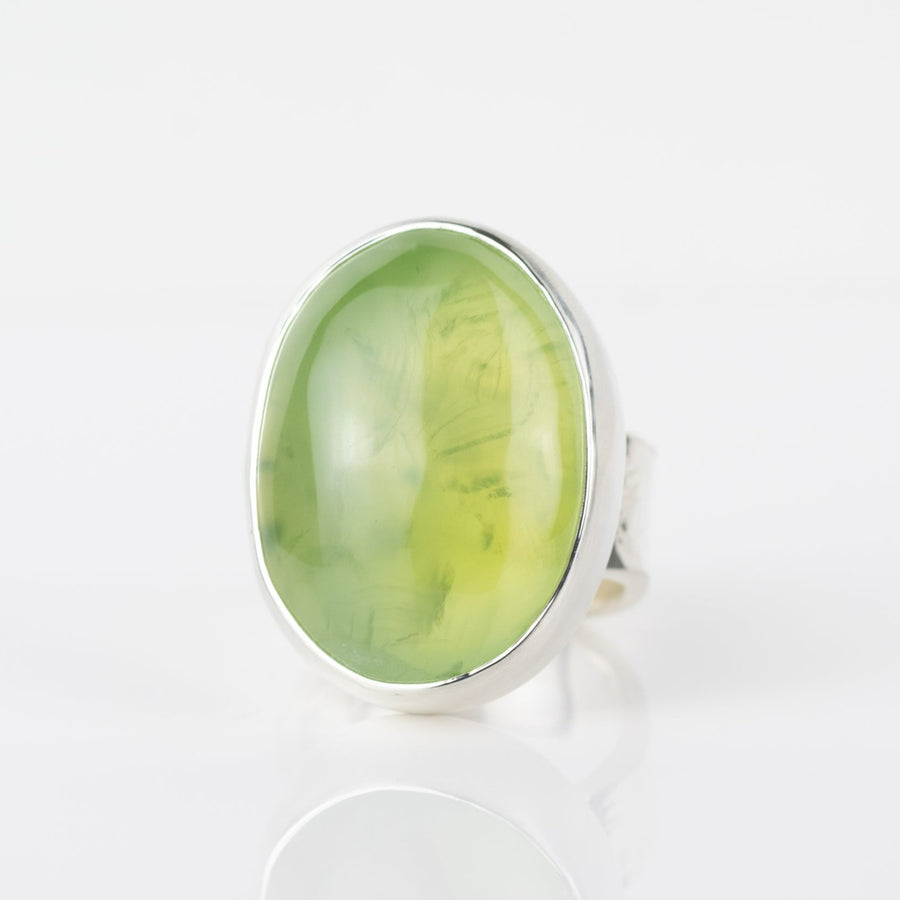 No. 739 - Prehnite One Of A Kind Ring - Size K 1/2