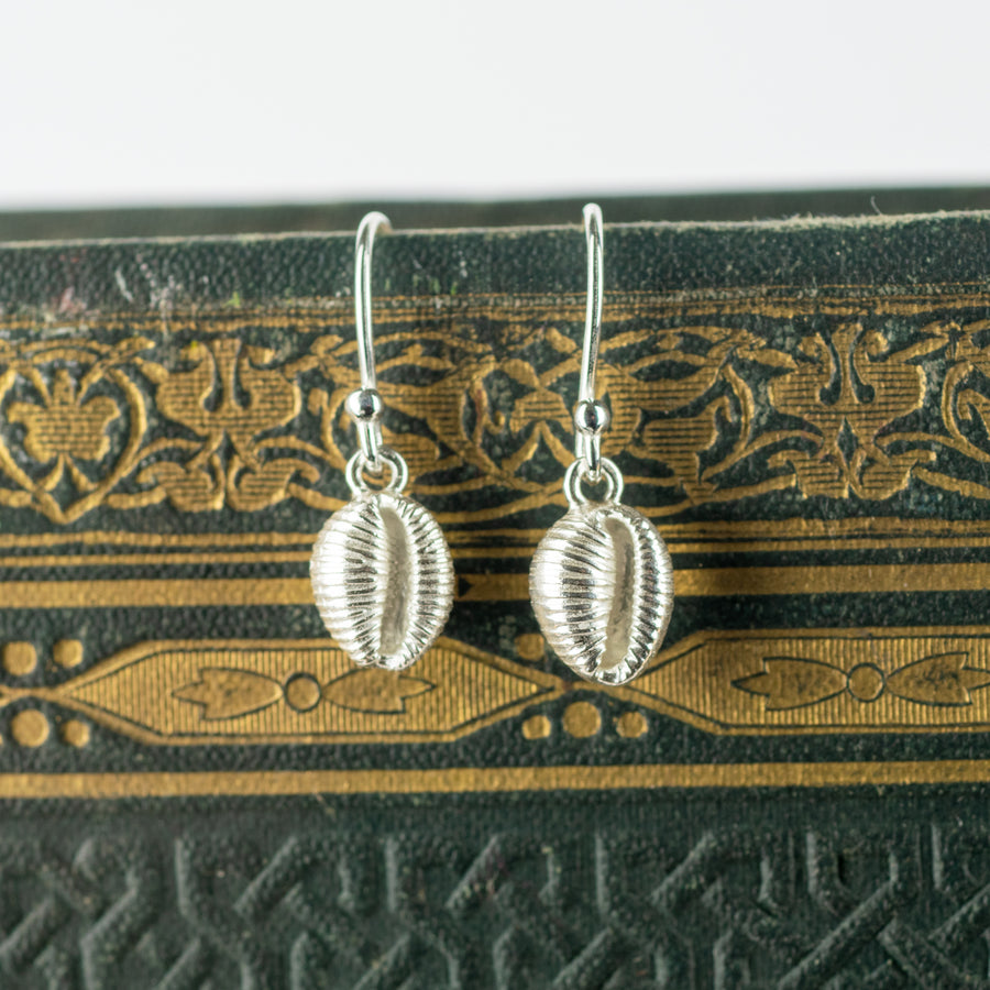 Rockpool Silver Cowrie Shell Drops