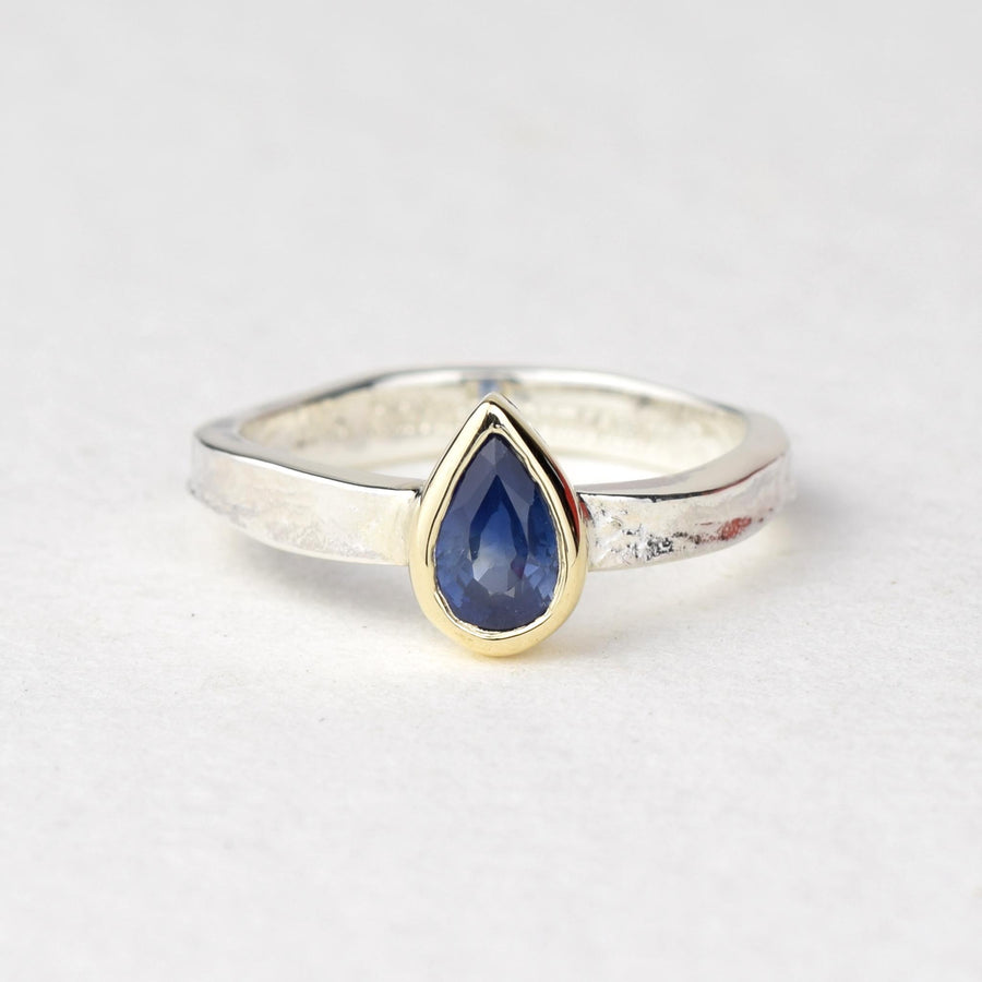 Alice - Blue Sapphire Teardrop Storybook Ring