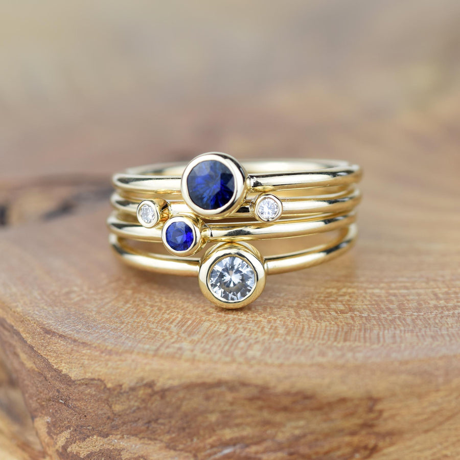 Andromeda - 2.5mm Blue Sapphire Ring