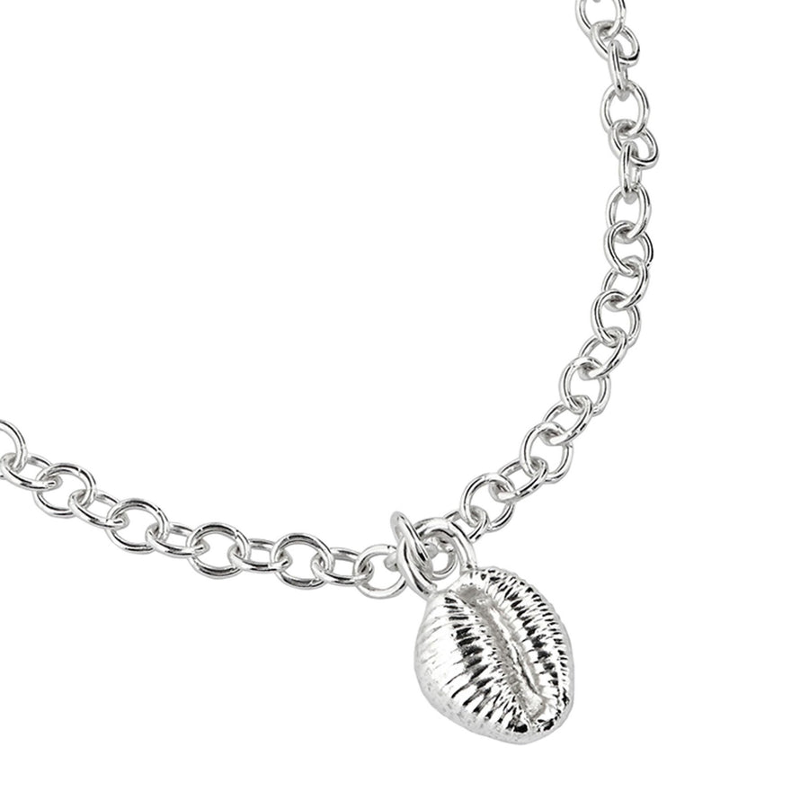 Silver Cowrie Shell Bracelet
