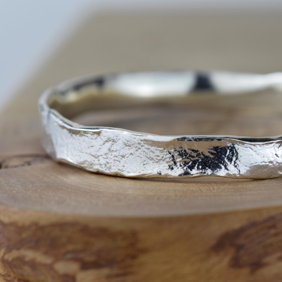Wide Silver Storybook Bangle