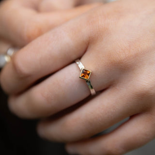 Meg - Square Madeira Citrine Storybook Ring