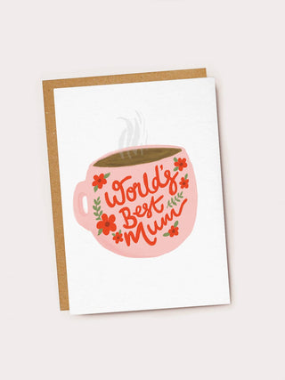 'World's Best Mum' Coffee Cup Card