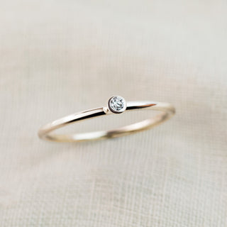 Night Sky Diamond April Birthstone Stacking Ring Set