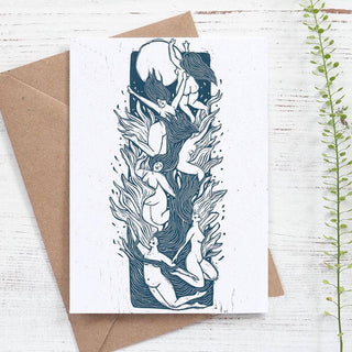 Wild Women Make a Splash Greetings Card