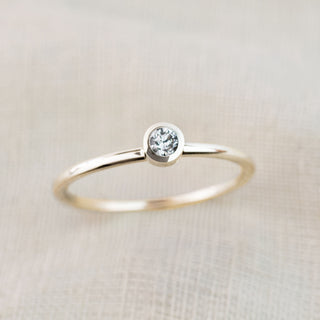 Night Sky Diamond April Birthstone Stacking Ring Set