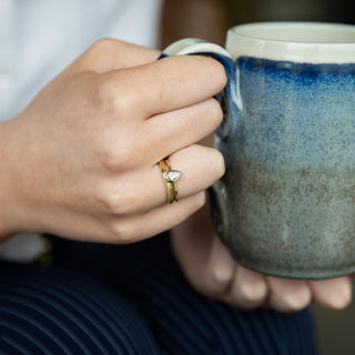 Alicia - Pear Ethical Diamond Gold Storybook Ring