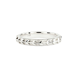 Silver Vine Leaf Ring - Size J 1/2