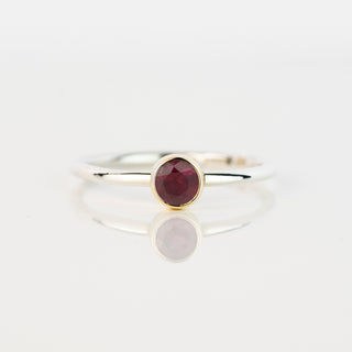 Ruby Andromeda Ring - July Birthstone in Sterling Silver or 9ct Yellow Gold
