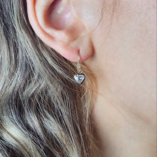 Diamond Heart Gold Andromeda Drop Earrings