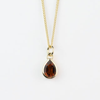 Gold Teardrop Madeira Citrine Alice Pendant