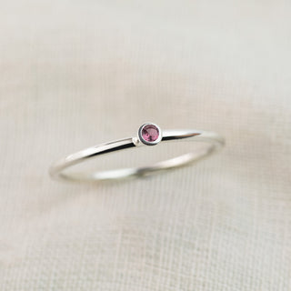 Lyra October Birthstone Stacking Ring Set Opal, Green & Pink Tourmaline