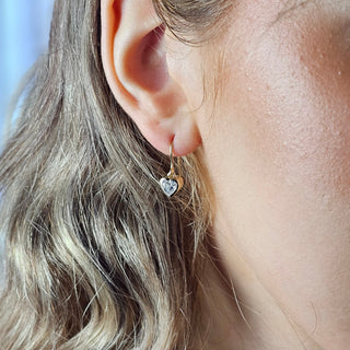 Diamond Heart Gold Andromeda Drop Earrings