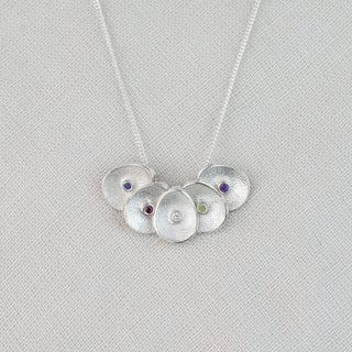 Sea Buttons Multi Birthstone Pendant