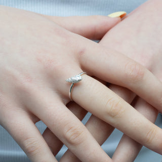 Mini Whelk Shell Silver Stacking Ring