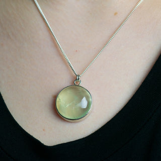 No. 926 - One Of A Kind Round Prehnite Pendant