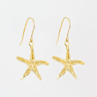 Gold Starfish Drop Earrings