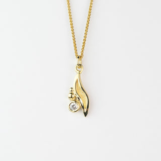 Gold Ripple To Roar Diamond Ripple Pendant