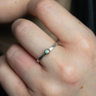 Tess - Opal October Birthstone Ring - Size T