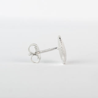 Mini Silver Scallop Shell Stud Earrings