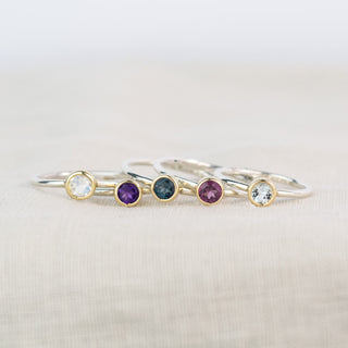 4mm Andromeda Silver & Gold Stacking Rings