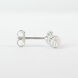 Mini Silver Whelk Shell Stud Earrings
