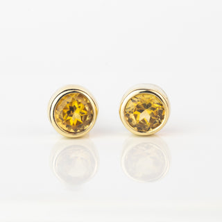 Citrine Gold Andromeda Stud Earrings