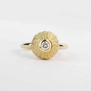 Sea Urchin Gold Diamond Ring