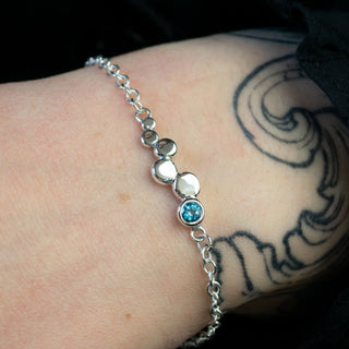 Blue Topaz Pebble Bracelet