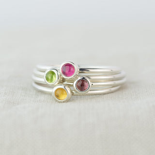 Individual Nebula 3mm Gemstone Stacking Ring