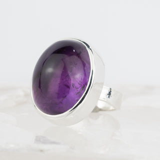 No. 413 - Amethyst Oval One Of A Kind Ring - Size S 1/2