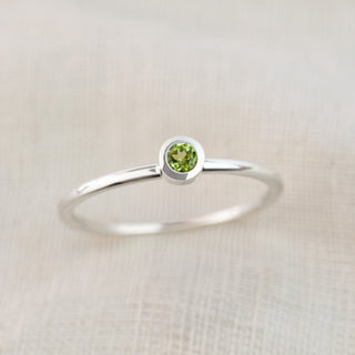 Lyra October Birthstone Stacking Ring Set Opal, Green & Pink Tourmaline