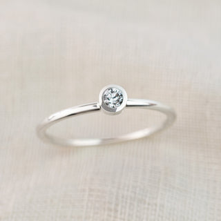 Astraea Moonstone, Tanzanite and Lab Diamond Silver Stacking Ring Set