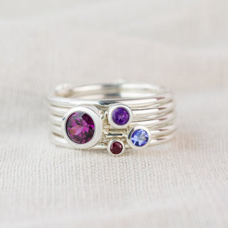 Tanzanite Andromeda Ring - December Birthstone in Sterling Silver or 9ct Yellow Gold
