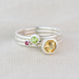 Citrine Andromeda Ring - November Birthstone in Sterling Silver or 9ct Yellow Gold