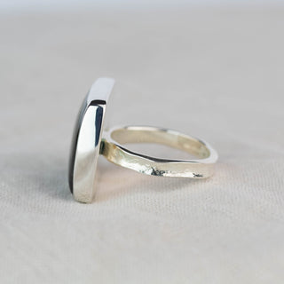 No.239 - One of a Kind Square Labradorite Ring - Size V