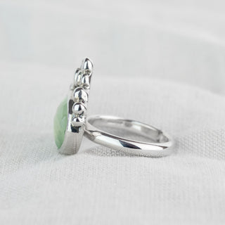 Prehnite Seafoam Silver Ring