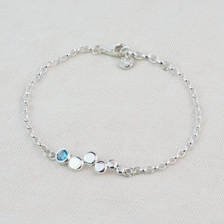 Blue Topaz Pebble Bracelet