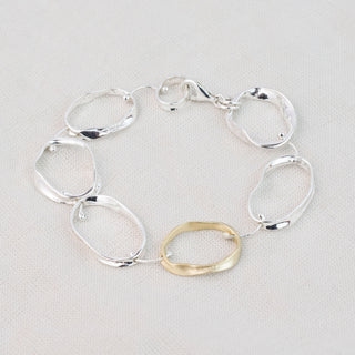 Glimmerings Silver and 9ct Gold Bracelet