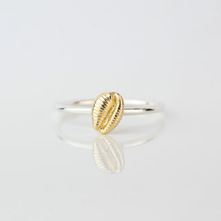Mini Groatie Buckie Shell Gold & Silver Stacking Ring