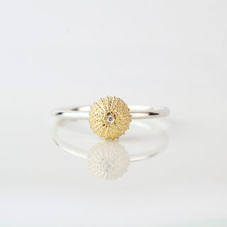 Mini Urchin Diamond Gold & Silver Stacking Ring