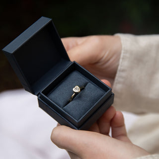 Freya - Heart Diamond Gold Storybook Ring