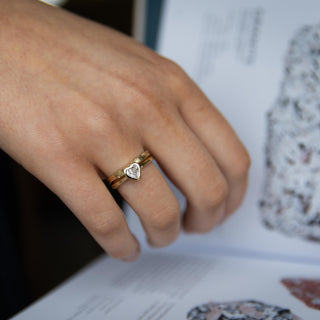 Freya - Heart Diamond Gold Storybook Ring