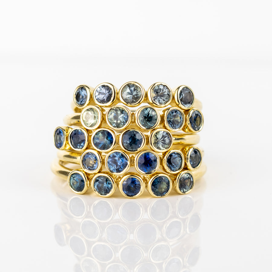 Teal Sapphire Forever Ring
