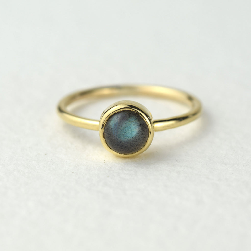 Labradorite Stacking Ring Labradorite Solid Gold Stacking Ring – Alison Moore Designs