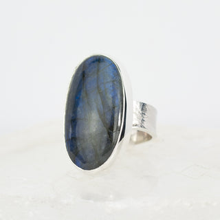 No. 707 - One Of A Kind Labradorite Silver Ring - Size N