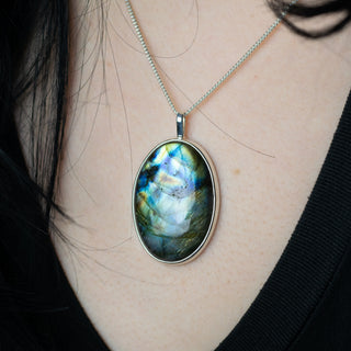 No. 941 - One of a Kind Oval Labradorite Pendant